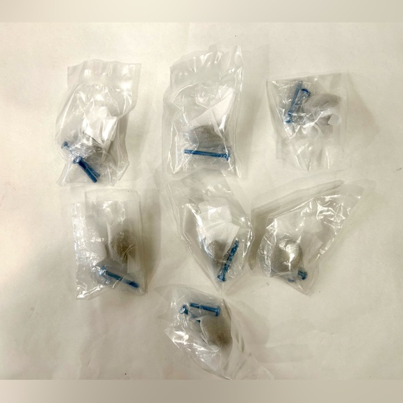 Set of 19 Brushed Nickel Drawer Pulls - Approx. 1in - 1.15in Diameter, 2 screws - Picture 8 of 8